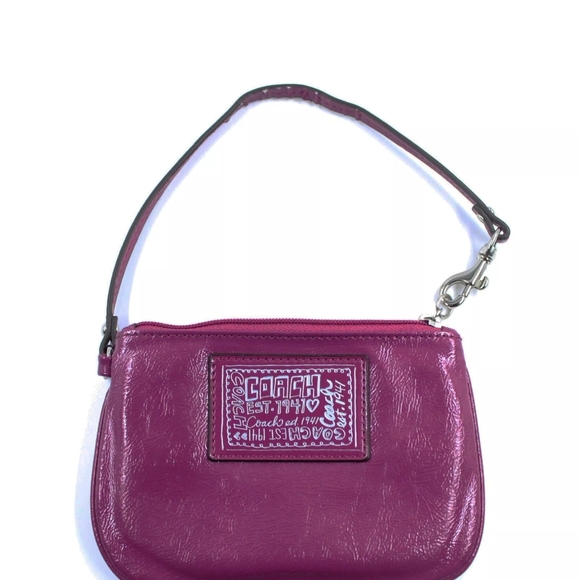 Coach Poppy Purple Wristlet Bag EST 1941 With Hang Tag EUC - Picture 6 of 7
